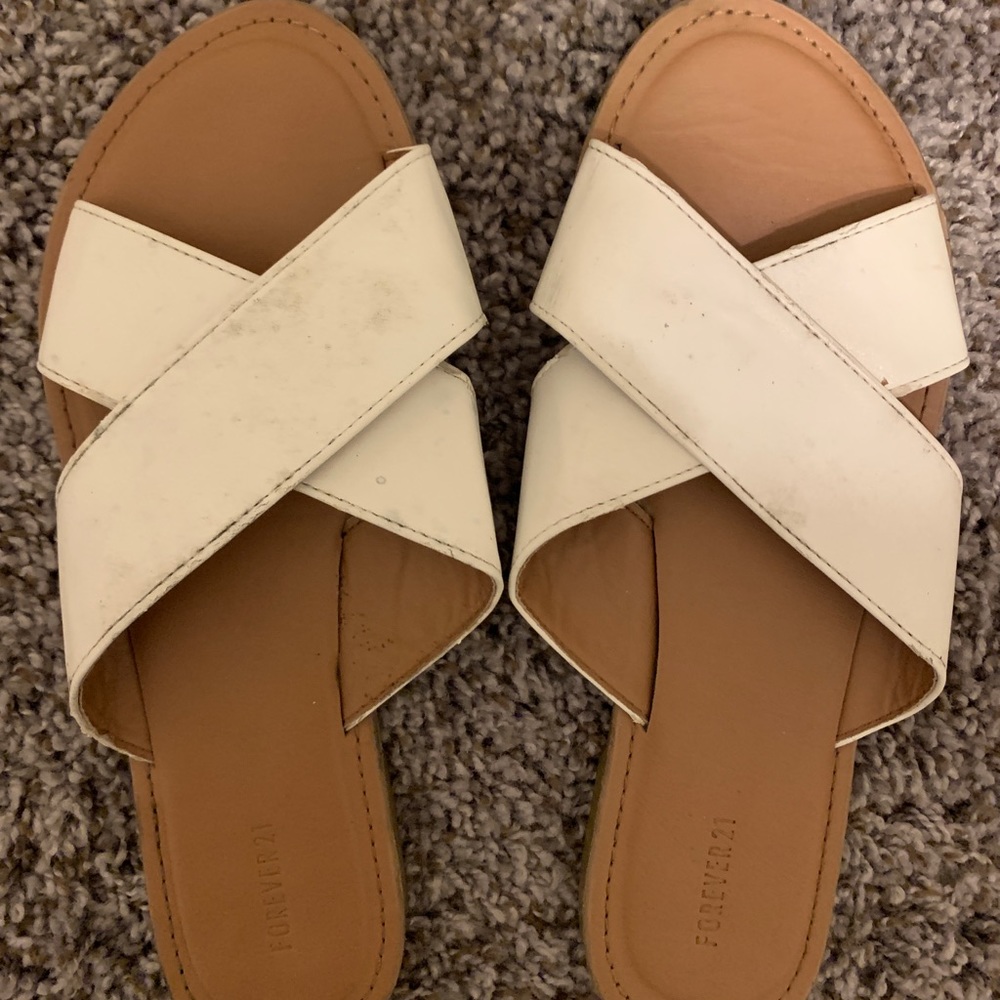 White sandals